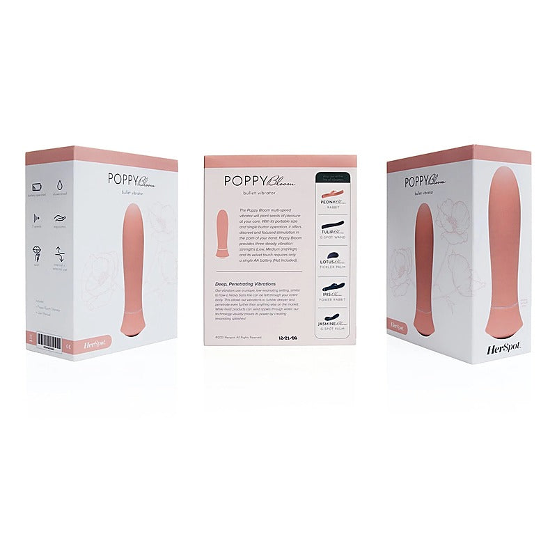 Fleshlight Herspot Poppy Bloom Multi Functions Bullet Vibrator - Bullet Vibrators
