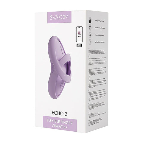 Svakom Echo 2 Flexible Finger Vibrator With Sleeve - Finger and Tongue Vibrators