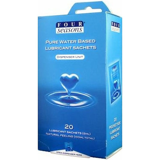 Four Seasons Water Based Adult Lubricant Sachets 5ml 20 Pack - Water Based Lubes