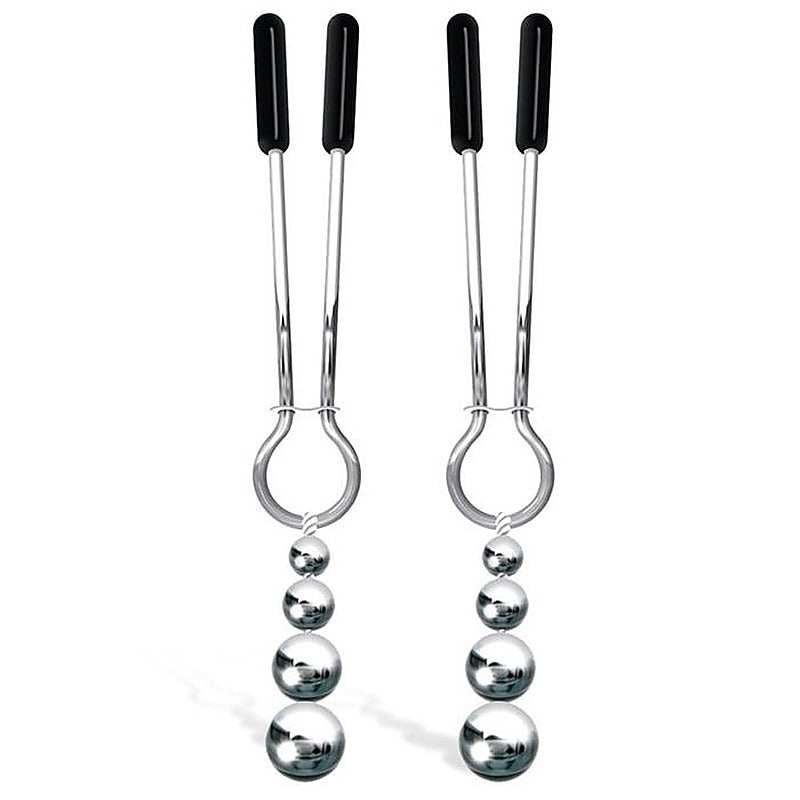 2 Piece Naughty Nipple Clips Set by Adam & Eve - Nipple and Clit Clamps