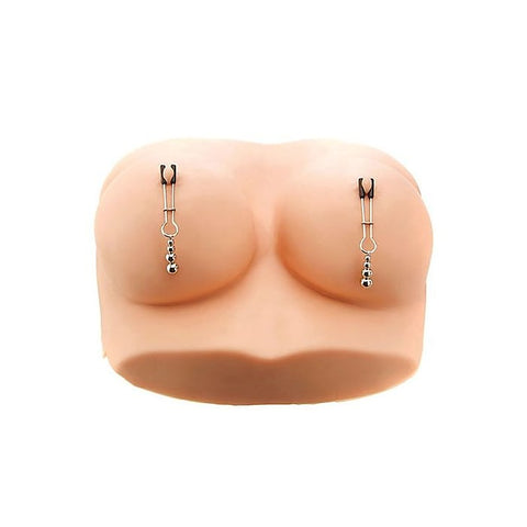 2 Piece Naughty Nipple Clips Set by Adam & Eve - Nipple and Clit Clamps