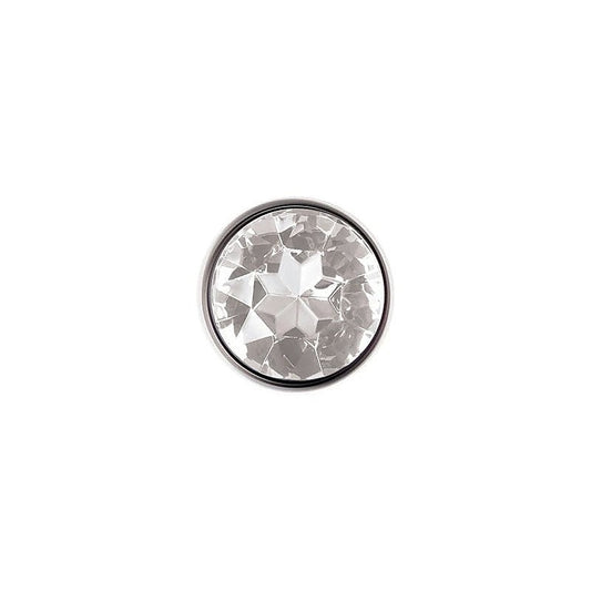 Adam and Eve Metallic Butt Plug with Clear Gem Base - Butt Plugs