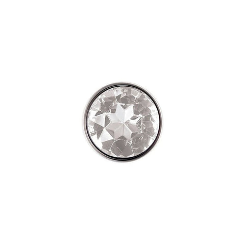 Metallic Butt Plug with Clear Gem Base by Adam & Eve - Butt Plugs