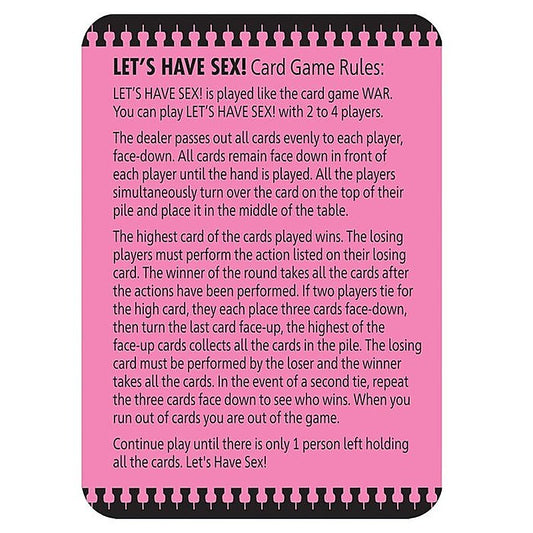 Let's Have Sex Naughty Adult Card Game by Little Genie - Sex Games, Coupons and Tricks