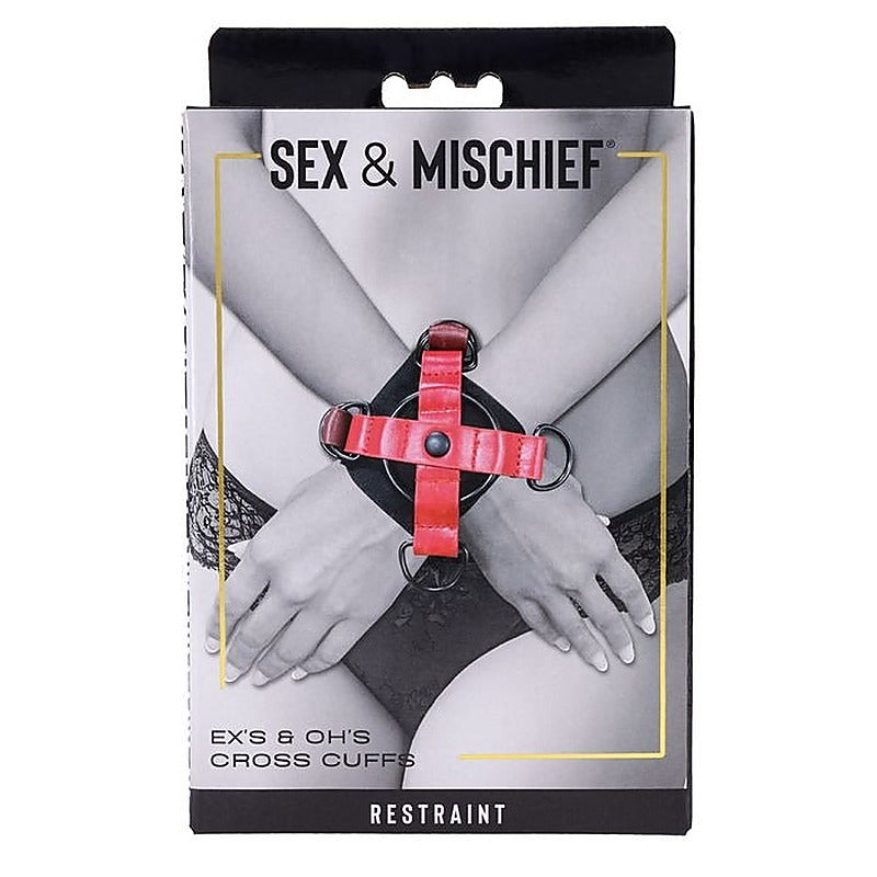 S&M Exs & Ohs Cross BDSM Cuffs by Sportsheets - Cuffs And Restraints