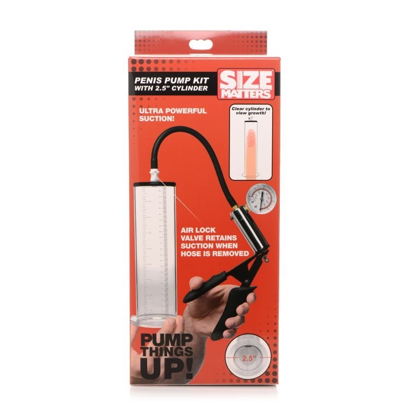 Penis Pump Kit with 2.5" Cylinder by XR Brands - Penis Pumps And Stretchers