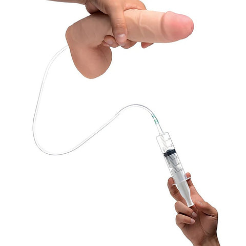 Squirting Dildo with Syringe 9in by XR Brands - Realistic Dildos