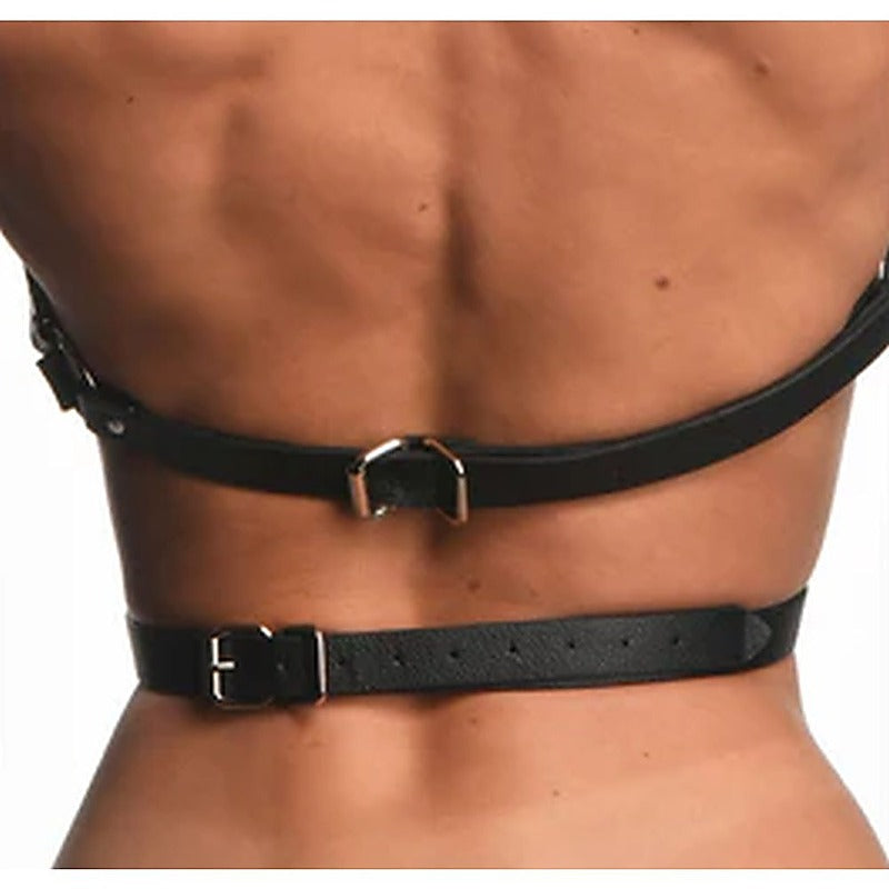 Female Body Vegan Leather Harness by XR Brands - Cuffs And Restraints