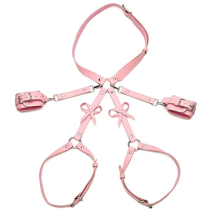Strict Bondage Harness with Bows by XR Brands - Cuffs And Restraints
