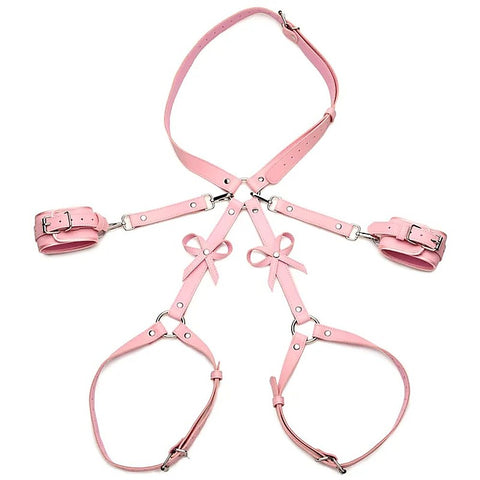 Strict Bondage Harness with Bows by XR Brands - Cuffs And Restraints