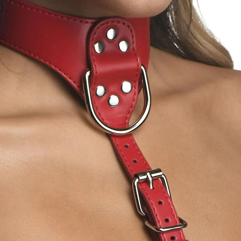 Female Chest Vegan Leather Harness by XR Brands - Cuffs And Restraints