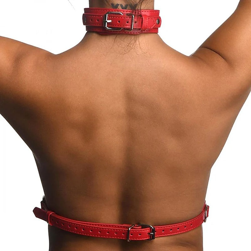 Female Chest Vegan Leather Harness by XR Brands - Cuffs And Restraints