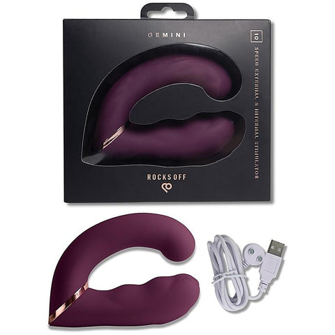 Gemini USB Rechargeable G-Spot Vibrator by Rocks Off - G-Spot Vibrators