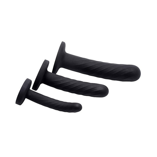 Strap U Trinity Strap On Silicone Dildo Set 3 Piece - Strap On Sextoys