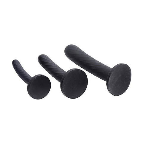Strap U Trinity Strap On Silicone Dildo Set by XR Brands - Strap On Sextoys
