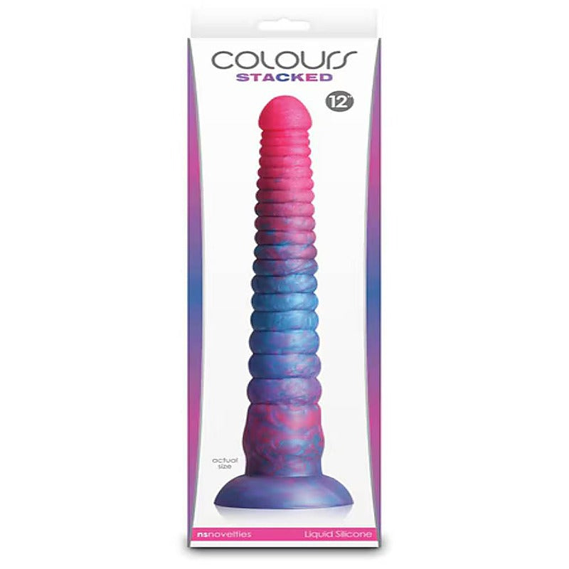 Colours Stacked 12 Inch Silicone Dildo by NS Novelties - Realistic Dildos