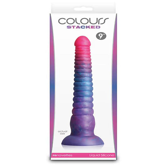 NS Novelties Colours Stacked 9 Inch Realistic Dildo - Realistic Dildos