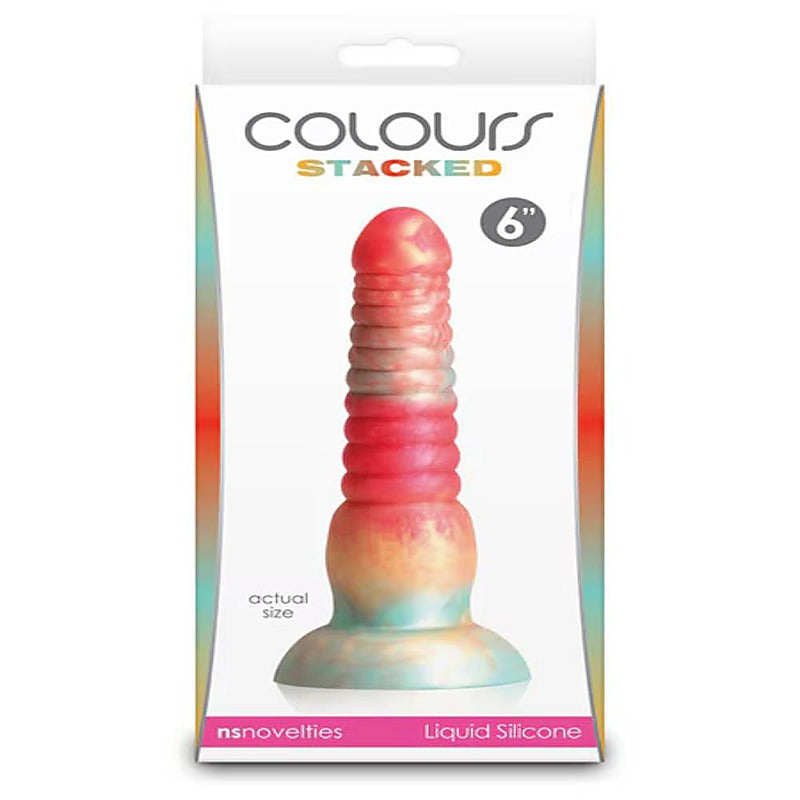 Colours Stacked 6 Inch Silicone Dildo by NS Novelties - Realistic Dildos