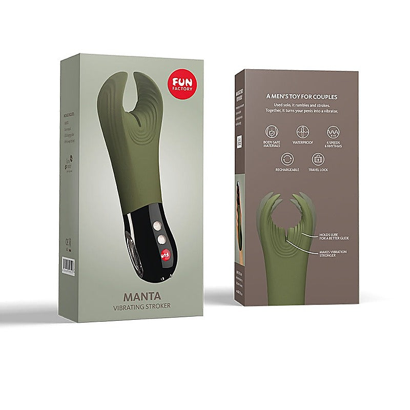 Manta Vibrating Male Stroker by Fun Factory - Masturbators and Strokers