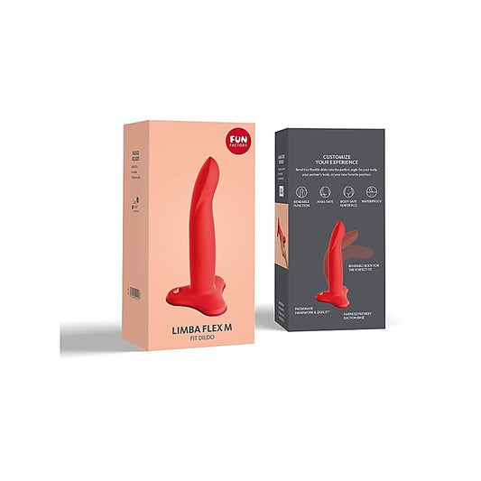 Fun Factory Limba Flex M Fit Non Vibrating Dildo Flashy Coral - Anal Dildos