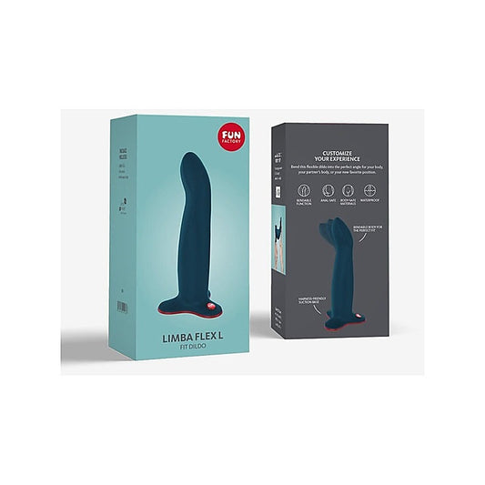 Fun Factory Limba Flex L Fit Non Vibrating Dildo Velvet Blue - Anal Dildos