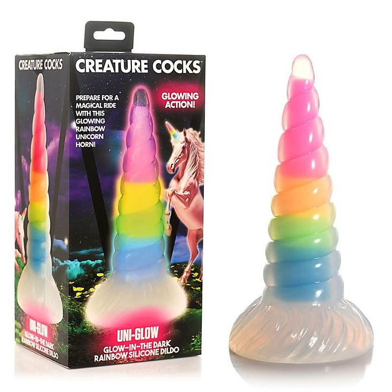 Creature Cocks Uni-Glow Unicorn Fantasy Dildo by XR Brands - Non-Realistic Dildos