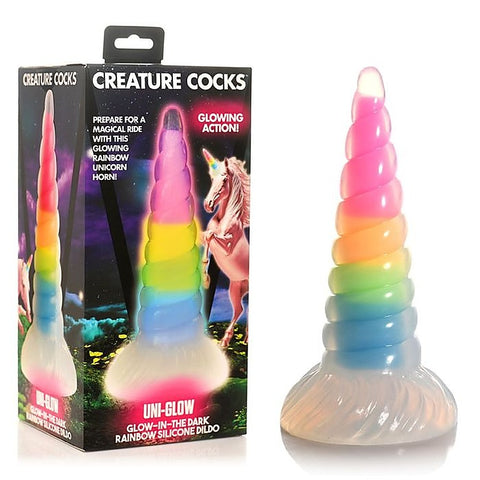 Creature Cocks Uni-Glow Unicorn Fantasy Dildo by XR Brands - Non-Realistic Dildos