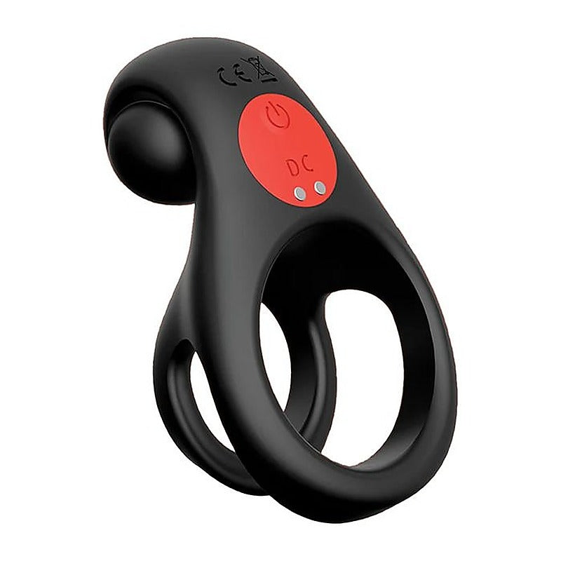 Red Dot V2 Vibrating Cock and Ball Ring by Icon Brands - Vibrating Cock Rings