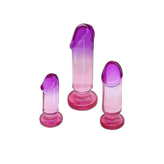 Adam & Eve SUNSET DREAMS Anal Training Kit Pink/Purple - Butt Plugs