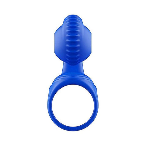 Adam & Eve ROCKIN & ROLLIN SNAIL Vibrating Couples Cage Blue - Sex Toys For Couples