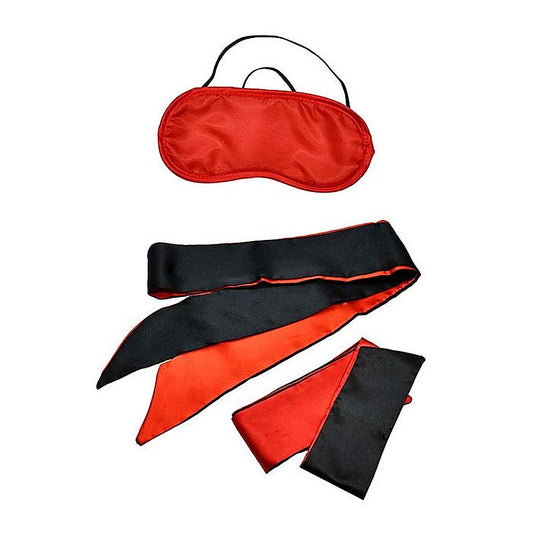 Adam & Eve SENSUAL SCARLET NIGHTS Bondage Kit Black/Red - Bondage Kits