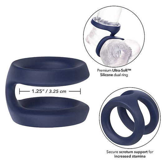 California Exotics Viceroy Dual Stretchy Cock Ring - Stretchy Cock Rings