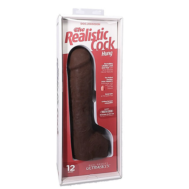 Hung 12 Inch Ultraskyn Realistic Cock With Balls - Realistic Dildos