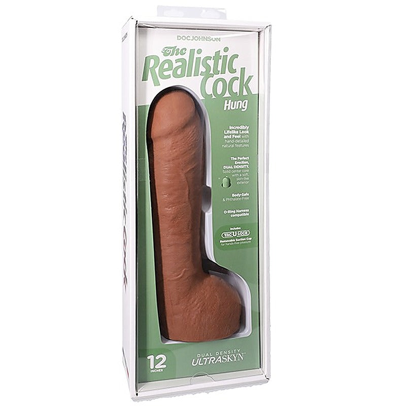 Hung 12 Inch Ultraskyn Realistic Cock With Balls - Realistic Dildos