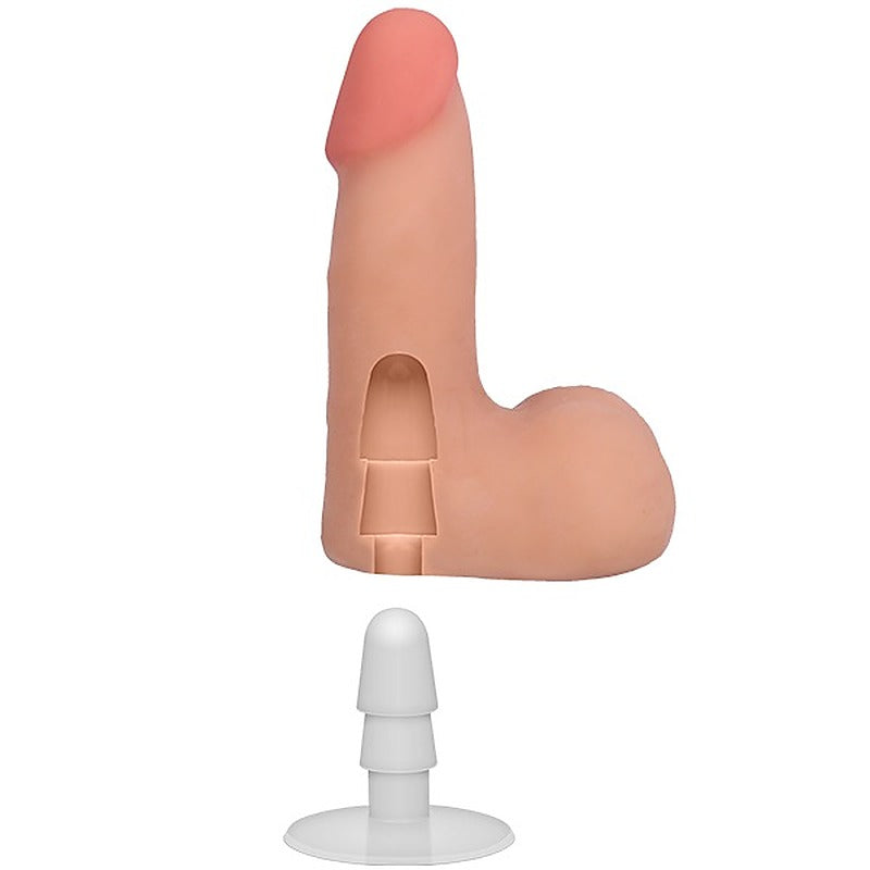 Vac-U-Lock Suction Cup 5 Inch Realistic Cock With Balls - Realistic Dildos