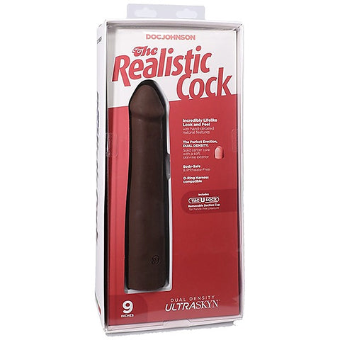 Vac-U-Lock 9 Inch Realistic Dong by Doc Johnson - Realistic Dildos