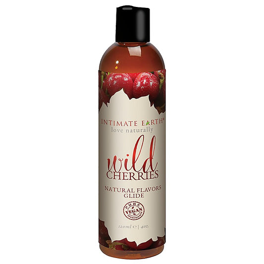 Intimate Earth Wild Cherries Natural Flavors Glide 120ml - Massage Oils and Lubricants
