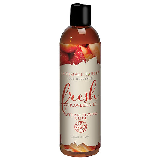 Intimate Earth Fresh Strawberries Natural Flavors Glide 60ml - Water Based Lubes