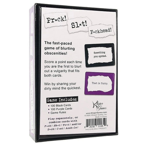 Pr*ck Sl*t F*ckhead Card Game by Kheper Games - Sex Games, Coupons and Tricks