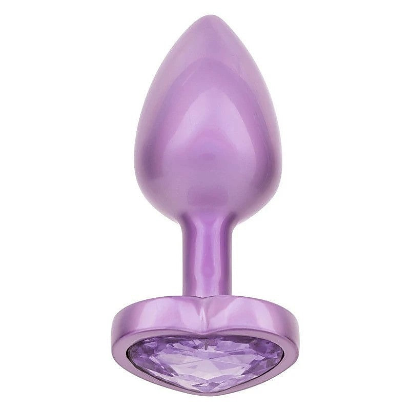 Jewel Amethyst Heart Shape Butt Plug by California Exotics - Butt Plugs