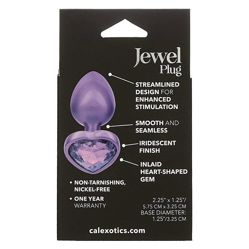 Jewel Amethyst Heart Shape Butt Plug by California Exotics - Butt Plugs