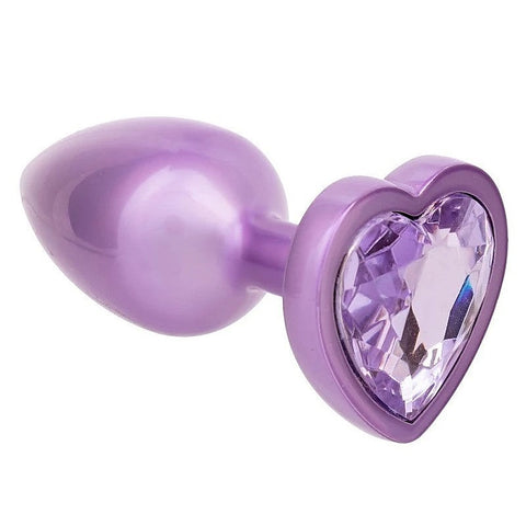 Jewel Amethyst Heart Shape Butt Plug by California Exotics - Butt Plugs