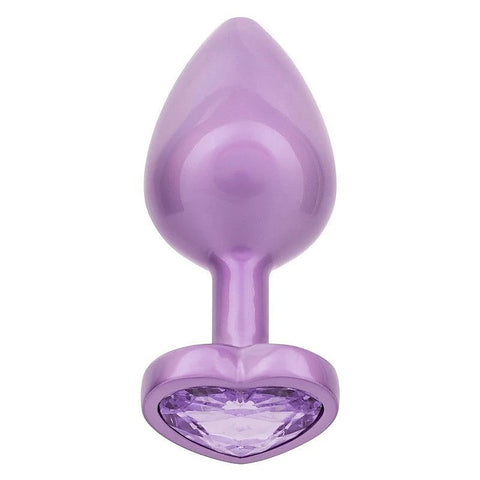 Jewel Amethyst Heart Shape Butt Plug by California Exotics - Butt Plugs