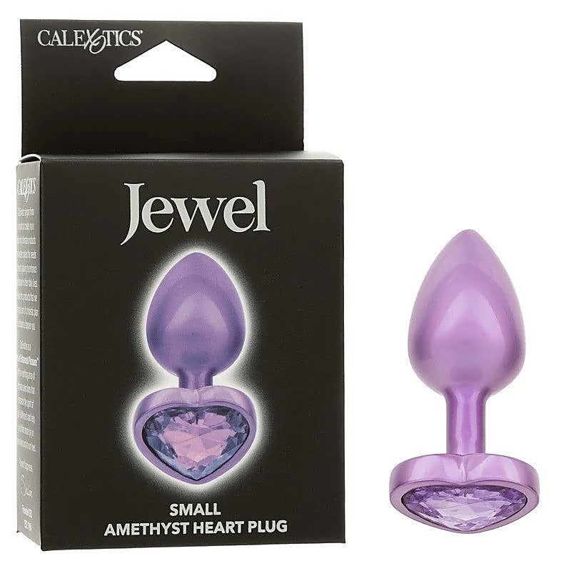 Jewel Amethyst Heart Shape Butt Plug by California Exotics - Butt Plugs
