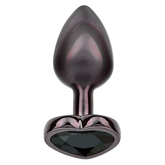 California Exotics Jewel Black Diamond Heart Shape Anal Plug - Butt Plugs
