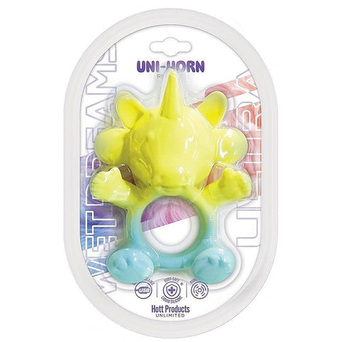 Wet Dreams Ultra 20 Mode UniHorn Cock Ring by Hott Products - Vibrating Cock Rings