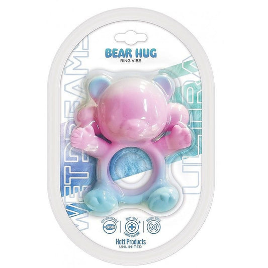 Hott Products Wet Dreams Ultra 20 Mode Bear Hug Cock Ring - Vibrating Cock Rings