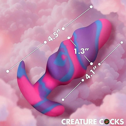 Creature Cocks Unicorn Swirl Silicone Butt Plug - Butt Plugs