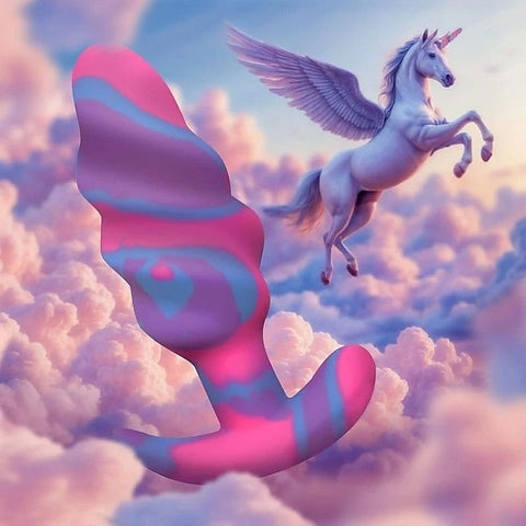 Creature Cocks Unicorn Swirl Silicone Butt Plug - Butt Plugs