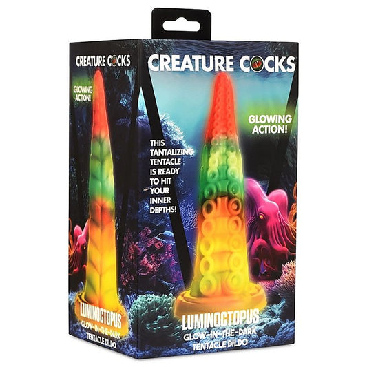 Luminoctopus GITD Tentacle Fantasy Dildo by XR Brands - Realistic Dildos